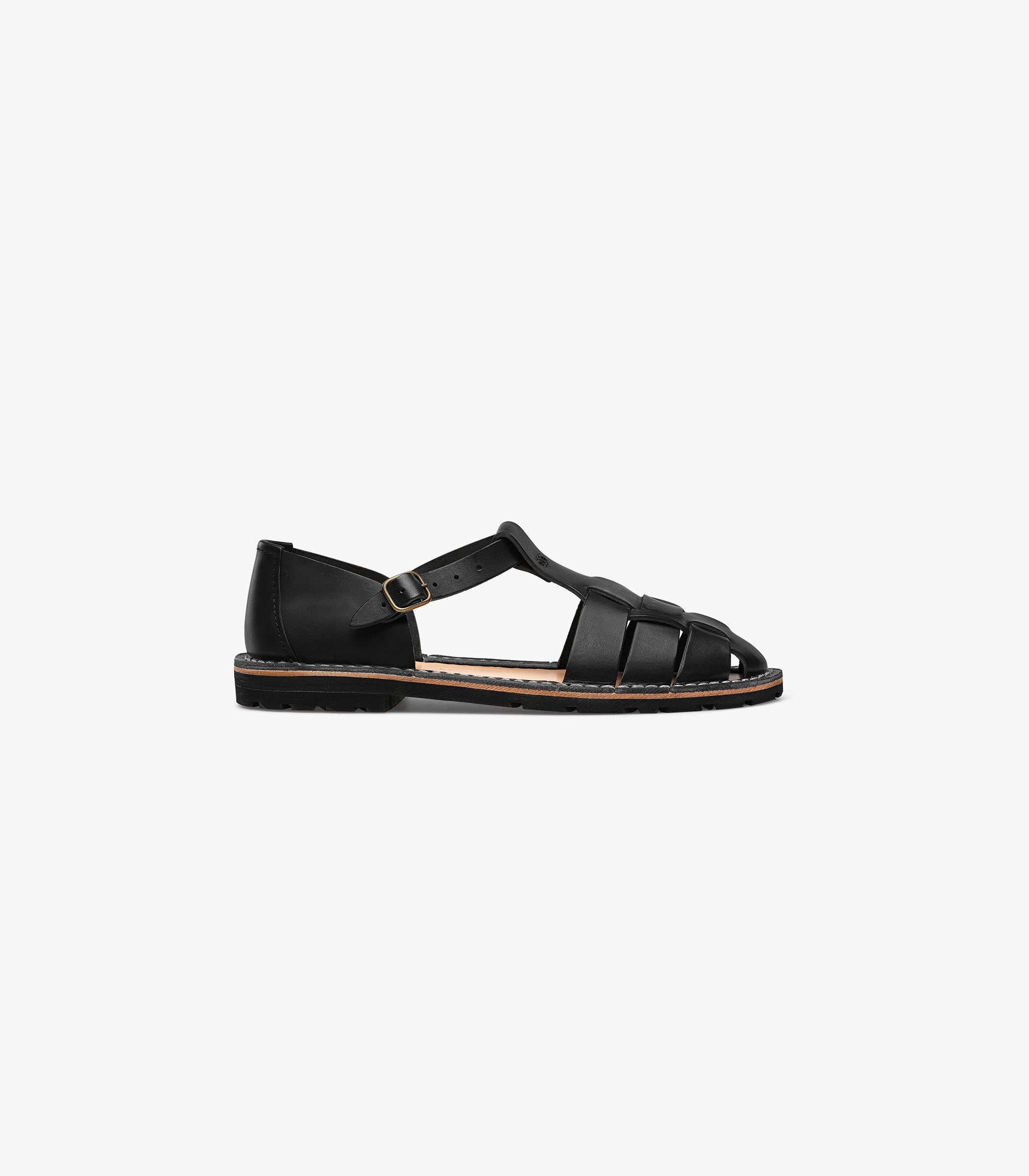 Artisanal Sandals in Black